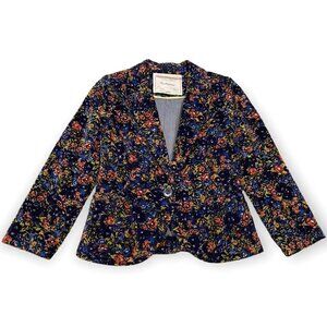 Anthropologie Cartonnier Abstract Floral Designer Blazer Jacket - Womens XS